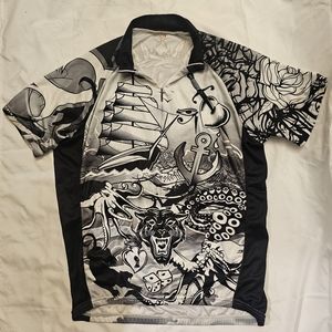 Men's Primal Wear Bike Jersey SZ Medium Japanese Collage